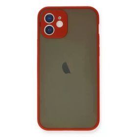 Newface iPhone 12 Mini Montreal Silikon Kapak Kırmızı Cep Telefonu Kılıfı
