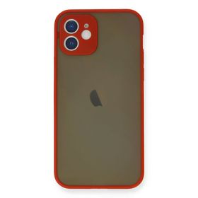 Newface iPhone 12 Mini Montreal Silikon Kapak Kırmızı Cep Telefonu Kılıfı