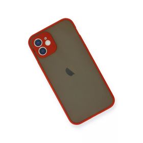 Newface iPhone 12 Mini Montreal Silikon Kapak Kırmızı Cep Telefonu Kılıfı
