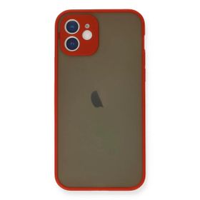 Newface iPhone 12 Mini Montreal Silikon Kapak Kırmızı Cep Telefonu Kılıfı
