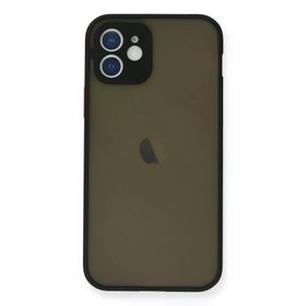 Newface iPhone 12 Mini Montreal Silikon Kapak Siyah Cep Telefonu Kılıfı