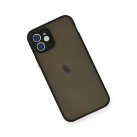 Newface iPhone 12 Mini Montreal Silikon Kapak Siyah Cep Telefonu Kılıfı