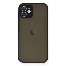 Newface iPhone 12 Mini Montreal Silikon Kapak Siyah Cep Telefonu Kılıfı