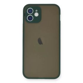 Newface iPhone 12 Mini Montreal Silikon Kapak Yeşil Cep Telefonu Kılıfı