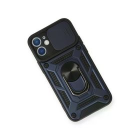 Newface iPhone 12 Mini Pars Lens Yüzüklü Silikon Lacivert Cep Telefonu Kılıfı