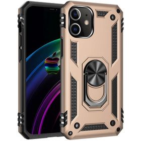 Newface iPhone 12 Mini Sofya Yüzüklü Silikon Kapak Gold Kılıf