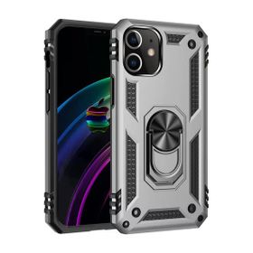 Newface iPhone 12 Mini Sofya Yüzüklü Silikon Kapak - Gümüş Kılıf