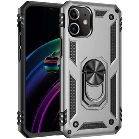 Newface iPhone 12 Mini Sofya Yüzüklü Silikon Kapak - Gümüş Kılıf