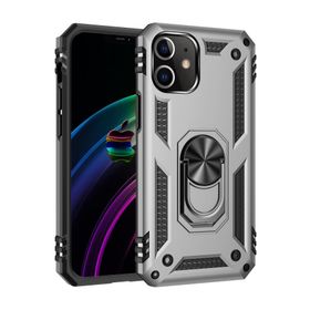 Newface iPhone 12 Mini Sofya Yüzüklü Silikon Kapak - Gümüş Kılıf