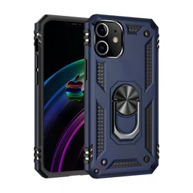 Newface iPhone 12 Mini Sofya Yüzüklü Silikon Kapak Lacivert Kılıf