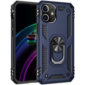 Newface iPhone 12 Mini Sofya Yüzüklü Silikon Kapak Lacivert Kılıf