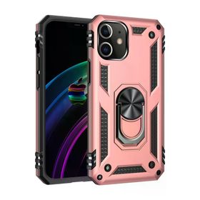 Newface iPhone 12 Mini Sofya Yüzüklü Silikon Kapak Rose Kılıf