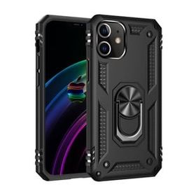 Newface iPhone 12 Mini Sofya Yüzüklü Silikon Kapak Siyah Kılıf