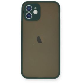 Newface iPhone 12 Montreal Silikon Kapak Yeşil Cep Telefonu Kılıfı