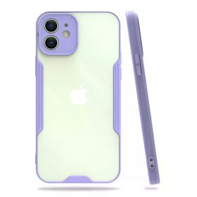 Newface iPhone 12 Platin Silikon Lila Cep Telefonu Kılıfı