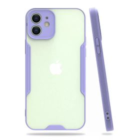 Newface iPhone 12 Platin Silikon Lila Cep Telefonu Kılıfı
