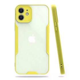 Newface iPhone 12 Platin Silikon Sarı Cep Telefonu Kılıfı