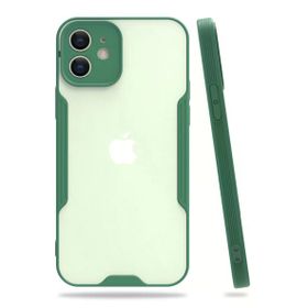 Newface iPhone 12 Platin Silikon Yeşil Cep Telefonu Kılıfı