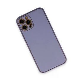 Newface iPhone 12 Pro Coco Deri Silikon Kapak - Açık Lila Kılıf