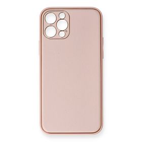 Newface iPhone 12 Pro Coco Deri Silikon Kapak Pembe Cep Telefonu Kılıfı