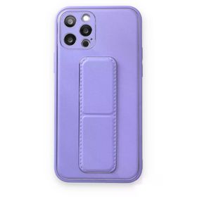 Newface iPhone 12 Pro Coco Deri Standlı Kapak - Koyu Lila Kılıf