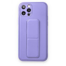 Newface iPhone 12 Pro Coco Deri Standlı Kapak - Koyu Lila Kılıf