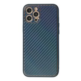 Newface iPhone 12 Pro Coco Karbon Silikon Mavi Cep Telefonu Kılıfı