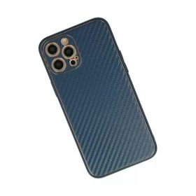Newface iPhone 12 Pro Coco Karbon Silikon Mavi Cep Telefonu Kılıfı