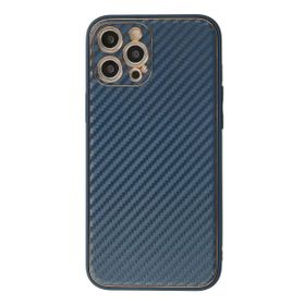 Newface iPhone 12 Pro Coco Karbon Silikon Mavi Cep Telefonu Kılıfı