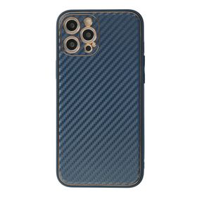 Newface iPhone 12 Pro Coco Karbon Silikon Mavi Cep Telefonu Kılıfı