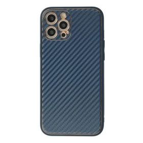 Newface iPhone 12 Pro Coco Karbon Silikon Mavi Cep Telefonu Kılıfı
