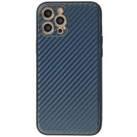 Newface iPhone 12 Pro Coco Karbon Silikon Mavi Cep Telefonu Kılıfı