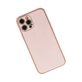 Newface iPhone 12 Pro Coco Karbon Silikon Pembe Cep Telefonu Kılıfı