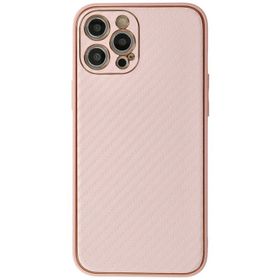 Newface iPhone 12 Pro Coco Karbon Silikon Pembe Cep Telefonu Kılıfı