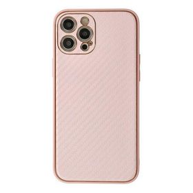Newface iPhone 12 Pro Coco Karbon Silikon Pembe Cep Telefonu Kılıfı