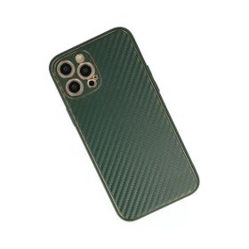 Newface iPhone 12 Pro Coco Karbon Silikon Yeşil Cep Telefonu Kılıfı