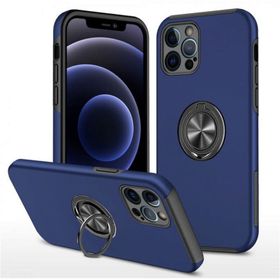 Newface iPhone 12 Pro Elit Yüzüklü Kapak - Lacivert Kılıf