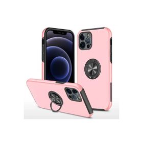 Newface iPhone 12 Pro Elit Yüzüklü Kapak Pembe Kılıf