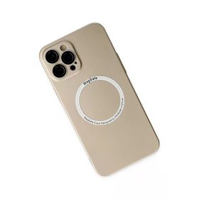Newface iPhone 12 Pro Jack Magneticsafe Lens Silikon Gold Cep Telefonu Kılıfı