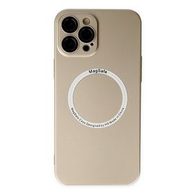 Newface iPhone 12 Pro Jack Magneticsafe Lens Silikon Gold Cep Telefonu Kılıfı