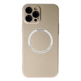 Newface iPhone 12 Pro Jack Magneticsafe Lens Silikon Gold Cep Telefonu Kılıfı
