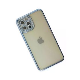 Newface iPhone 12 Pro Joke Taşlı Silikon - Mavi Kılıf