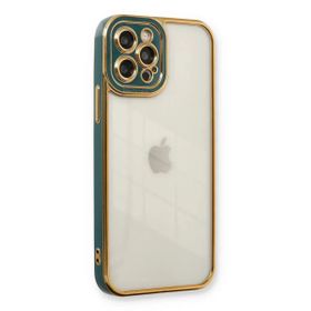 Newface iPhone 12 Pro Liva Lens Silikon - Yeşil Kılıf