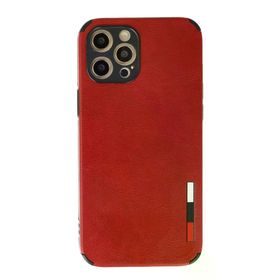 Newface iPhone 12 Pro Loop Deri Silikon Kırmızı Cep Telefonu Kılıfı