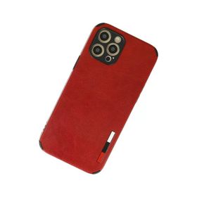 Newface iPhone 12 Pro Loop Deri Silikon Kırmızı Cep Telefonu Kılıfı