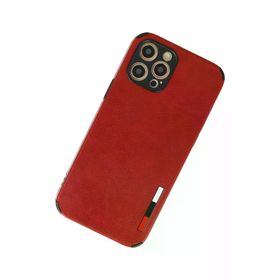 Newface iPhone 12 Pro Loop Deri Silikon Kırmızı Cep Telefonu Kılıfı