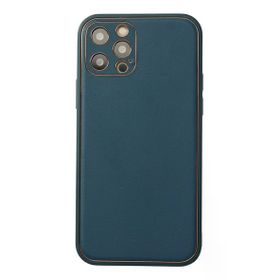 Newface iPhone 12 Pro Max Coco Deri Silikon Kapak - Mavi Kılıf