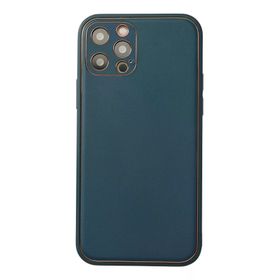 Newface iPhone 12 Pro Max Coco Deri Silikon Kapak - Mavi Kılıf