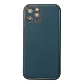 Newface iPhone 12 Pro Max Coco Deri Silikon Kapak - Mavi Kılıf