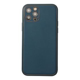 Newface iPhone 12 Pro Max Coco Deri Silikon Kapak - Mavi Kılıf